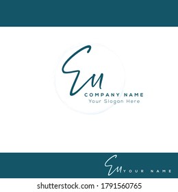  E N EN Initial letter handwriting and signature logo. Beauty vector initial logo .Fashion, boutique, floral and botanical