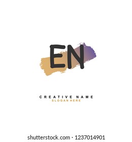 E N EN Initial logo template vector. Letter logo concept