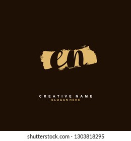 E N EN Initial logo template vector. Letter logo concept
