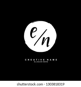 E N EN Initial logo template vector. Letter logo concept