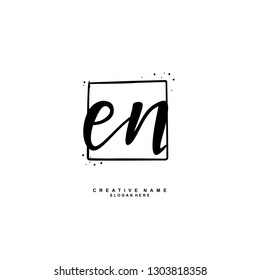 E N EN Initial logo template vector. Letter logo concept