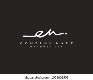 E N Initial handwriting logo