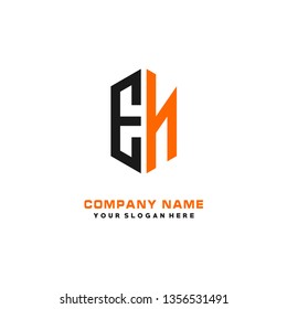 E N initial letter, modern logo design template vector 