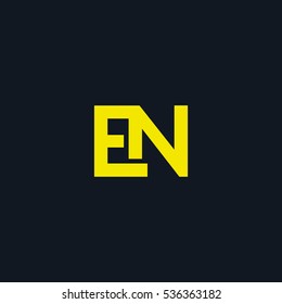 E & N  Letter logo design vector element
