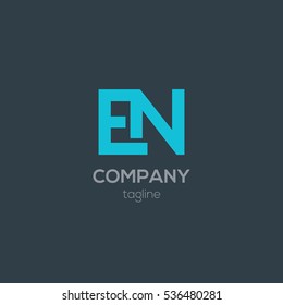 E & N  Letter logo design vector element
