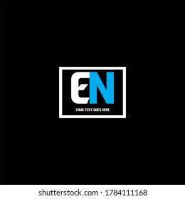 E N letter logo template design