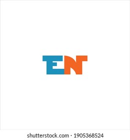 E N letter logo vector design on white color background. en unique abstract icon design