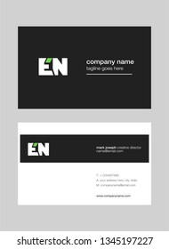 E N letters Joint logo icon with business card vector template.
