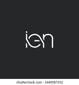 I E N letters Joint logo icon vector template.