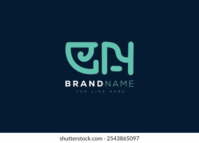 E and N logo design. EN abstract Letters Logo Monogram. This logo design is the process of creating a visual symbol that represents a brand, company, or individual.