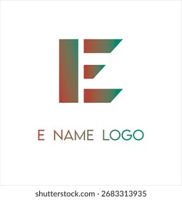 "E" name logo unique for business branding