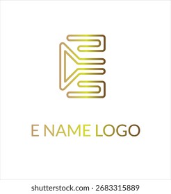 "E" name logo unique for business branding