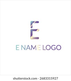 "E" name logo unique for business branding