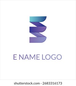 "E" name logo unique for business branding