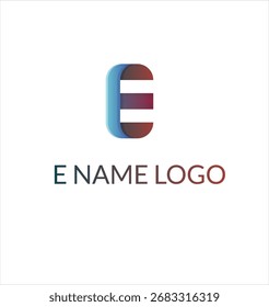 "E" name logo unique for business branding
