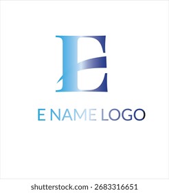 "E" name logo unique for business branding