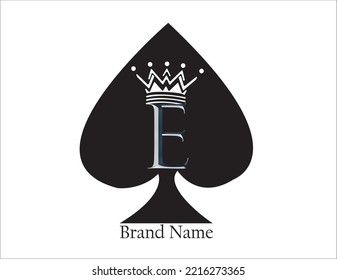 E name with spades and king logo vectore.eps
