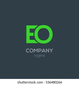 E & O  Letter logo design vector element
