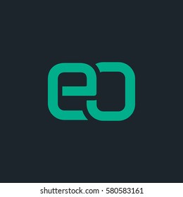 E & O Letter logo design vector element