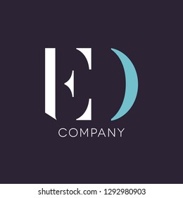 E O letters logo design
