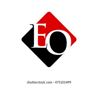 E and O typography rhombus initial typography typeface typeset logotype alphabet image vector icon