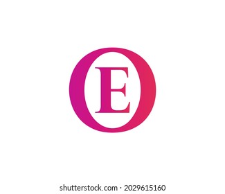 E- und OE-Buchstaben-Logo-Design, Vektorvorlage