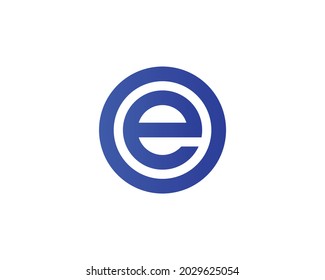 E- und OE-Buchstaben-Logo-Design, Vektorvorlage