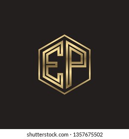 E P initial letter, modern logo design template vector 
