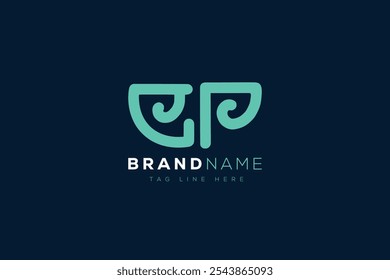 Diseño de logo E y P. EP Cartas abstractas Logo Monograma. Este diseño de logotipo es el proceso de crear un símbolo visual que representa una marca, empresa o individuo.