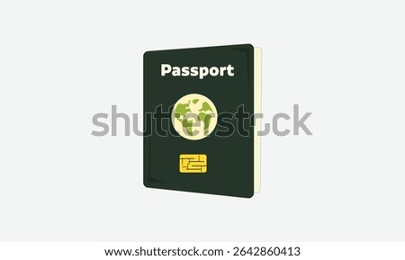 E - Passport book vector design for use.