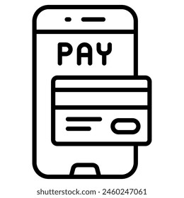 E Icono de pago Ilustración vectorial de línea