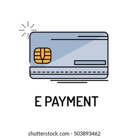 E payment Line Icon