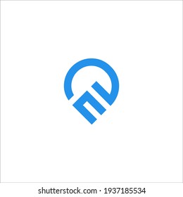 E pin local logo design vector sign