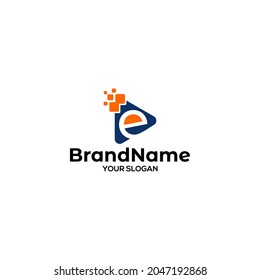 E Play Digital Logo Design Vector
