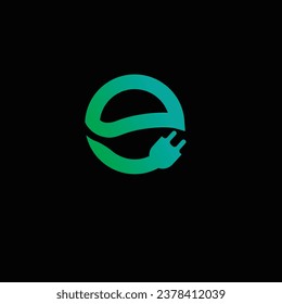 E plug electric icon, Power charging sign, Eco energy concept, Vector illustration