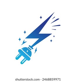 E plug electric icon, Power charging sign, Eco energy concept, Vector illustration of plug electric