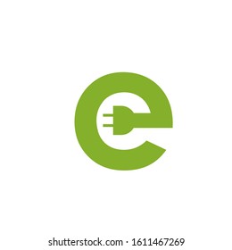 E Plug Logo Design Simple Modern Template