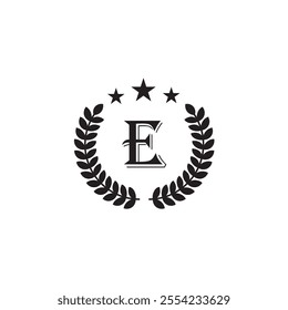 E premium letter logo template