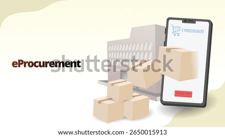 e procurement concept. Procurement of goods and services through digital platforms. supply chain management illustration vector illustration