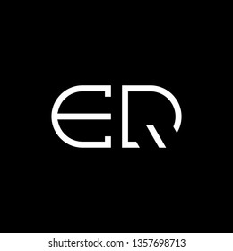E Q initial letter, modern logo design template vector