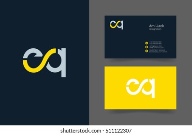 E & Q Letter logo, with Business card
