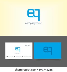 E & Q Letter logo, with Business card Template