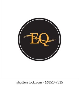 E-Q-Buchstaben Logo-Vektorillustration-Design
