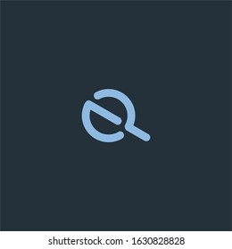 E and Q letter logos