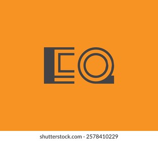 E and Q logo design. EQ abstract Letters Logo Monogram. This logo design is the process of creating a visual symbol that represents a brand, company, or individual.