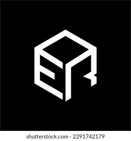 E R box letter vector logo design.