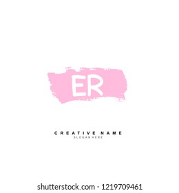 E R ER Initial logo template vector