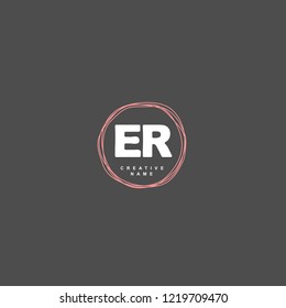 E R ER Initial logo template vector