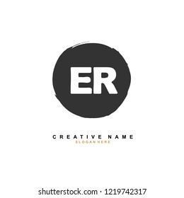 E R ER Initial logo template vector