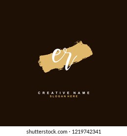 E R ER Initial logo template vector